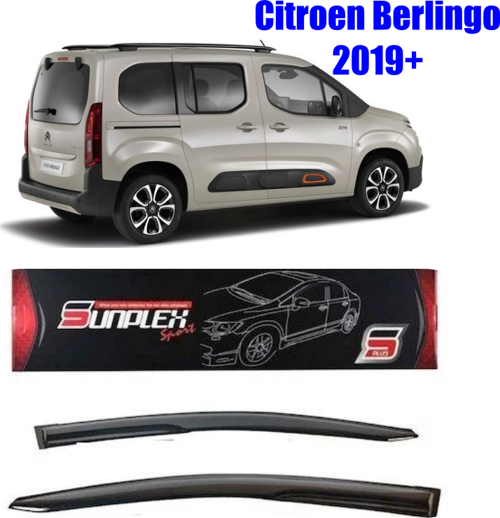 Citroen Berlingo Mugen Cam Rüzgarlığı 2019 sonrası 2'li Sunplex