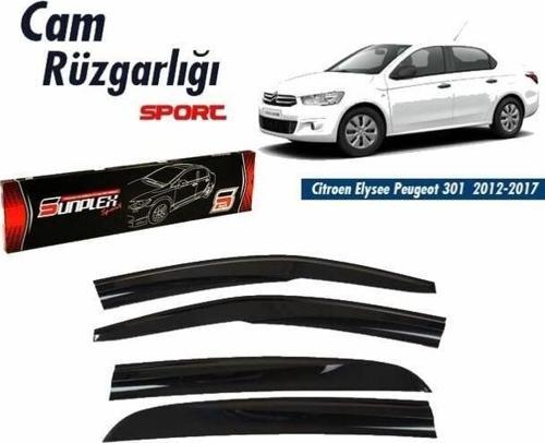 Citroen Celysee Mugen Cam Rüzgarlığı 2012-2017 arası 4'lü Sunplex
