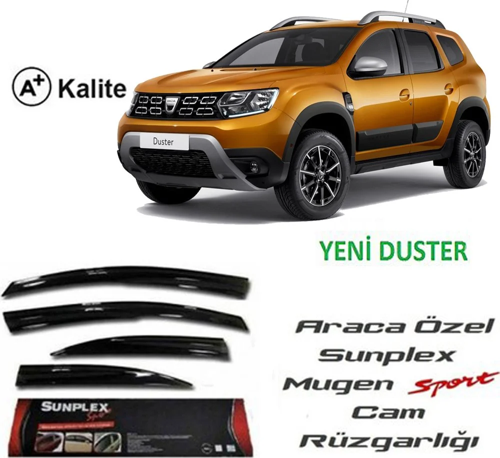 Dacia Duster Mugen Cam Rüzgarlığı 2018 sonrası 4'lü Sunplex
