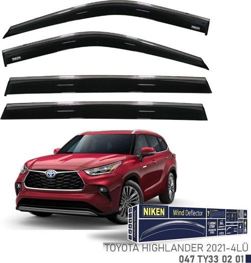Toyota Highlander Kromlu Cam Rüzgarlığı Niken 2021+