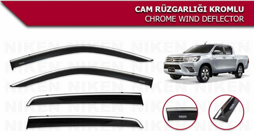Toyota Hilux Kromlu Cam Rüzgarlığı Niken 2015 sonrası