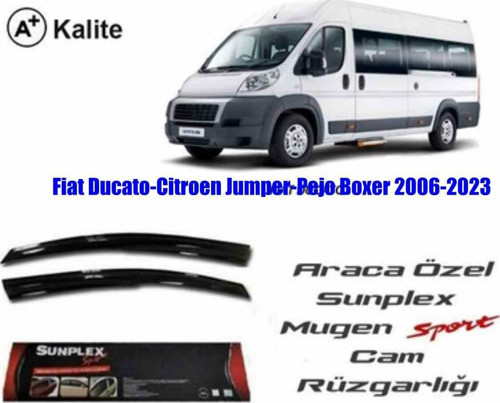 Fiat Ducato Mugen Cam Rüzgarlığı 2006-2023 arası 2'li Sunplex