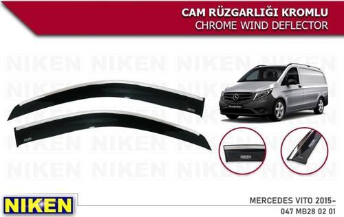 Mercedes Vito Kromlu Cam Rüzgarlığı 2' li Niken 2015+