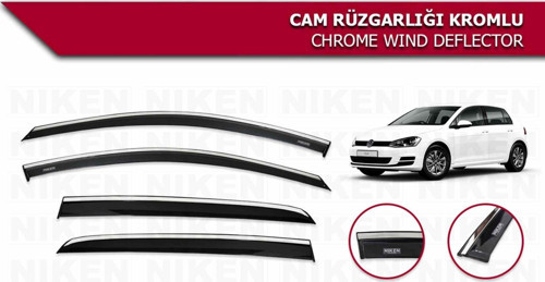 Volkswagen Golf 7 Kromlu Cam Rüzgarlığı Niken 2013+ sonrası