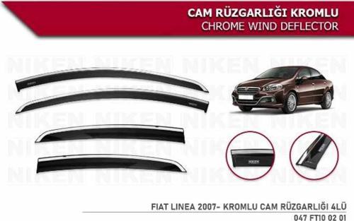 Fiat Linea Kromlu Cam Rüzgarlığı Niken 2007+ sonrası modeller uyumlu