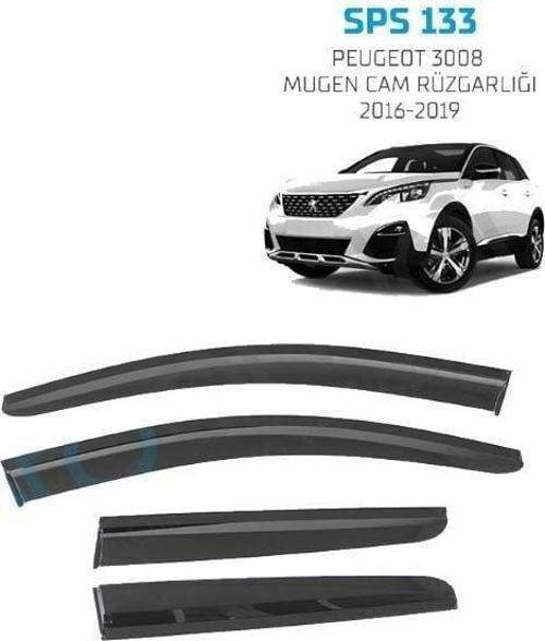 Peugeot 3008 Mugen Cam Rüzgarlığı 2016-2019 arası 4'lü Sunplex