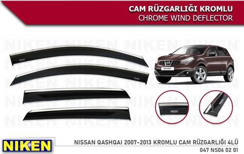 Nissan Qashqai Kromlu Cam Rüzgarlığı Niken 2007-2013