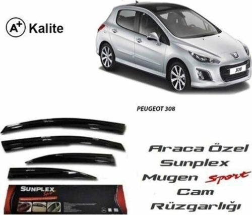 Peugeot 308 Mugen Cam Rüzgarlığı 2000-2014 arası 4'lü Sunplex