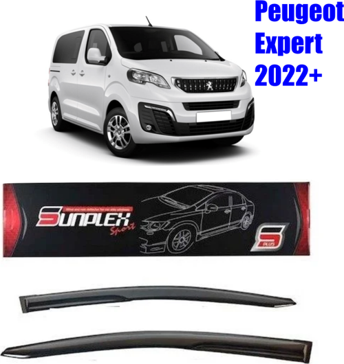 Peugeot Expert Mugen Cam Rüzgarlığı 2022 sonrası 2'li Sunplex