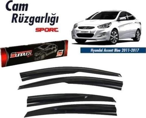 Hyundai Accent Blue Mugen Cam Rüzgarlığı 2011-2017 arası 4'lü Sunplex