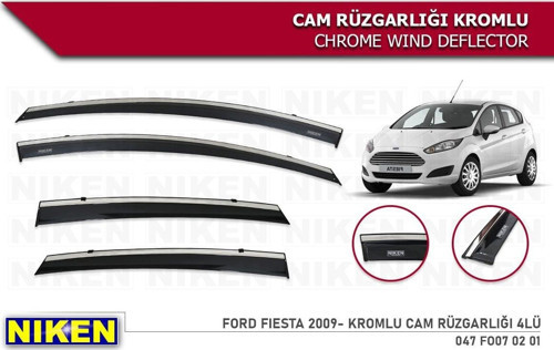 Ford Fiesta Kromlu Cam Rüzgarlığı Niken 2009+