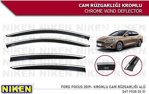 Ford Focus 4 Kromlu Cam Rüzgarlığı Niken 2019+