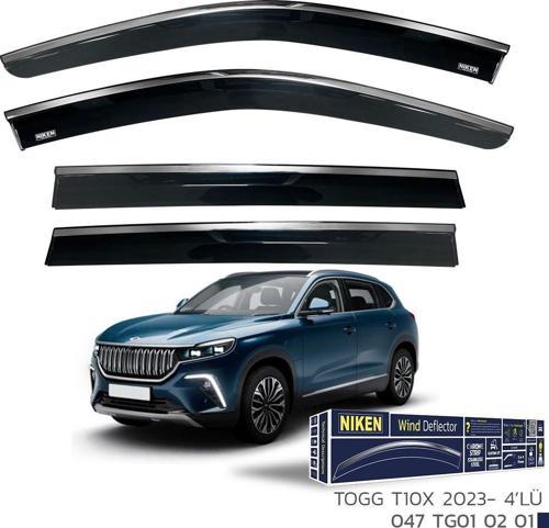 Togg T10x Kromlu Cam Rüzgarlığı Niken 2023+ sonrası uyumlu