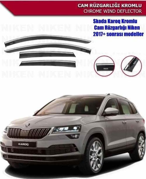 Skoda Karoq Kromlu Cam Rüzgarlığı Niken 2017+ sonrası modeller