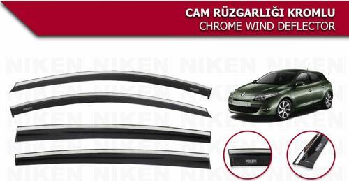 Renault Megane 3 Kromlu Cam Rüzgarlığı Niken 2011-2015 arası