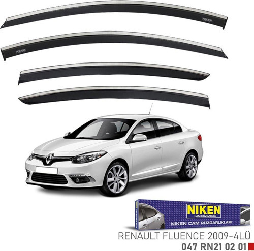 Renault Fluence Kromlu Cam Rüzgarlığı Niken 2009+ sonrası uyumlu