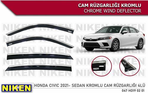 Honda Civic Kromlu Cam Rüzgarlığı Niken 2021+
