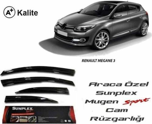 Renault Megane 3 Mugen Cam Rüzgarlığı 2009-2016 arası 4'lü Sunplex