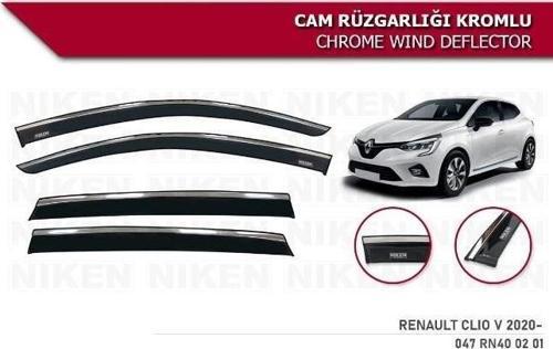 Renault Clio 5 Kromlu Cam Rüzgarlığı Niken 2019+ sonrası modeller