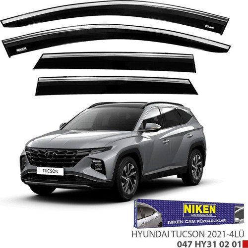 Hyundai Tucson Kromlu Cam Rüzgarlığı Niken 2021+ sonrası uyumlu