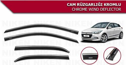 Hyundai i20 Kromlu Cam Rüzgarlığı Niken 2015-2020 arası modeller uyumlu