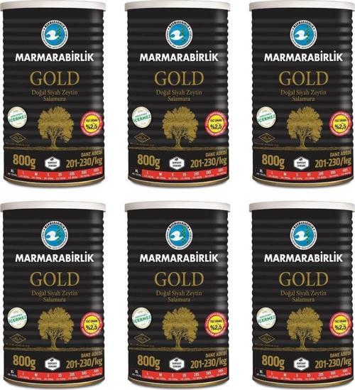201-230 Gold Xl Zeytin 201-230 Adet Sayısı , 6 X 800Gr Salamura.