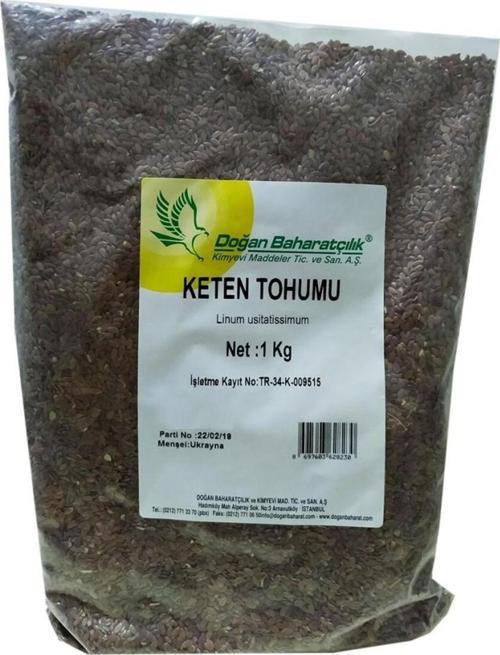Baharatçılık Tane Keten Tohumu 1Kg Doğal Saf Ekonomik Boy