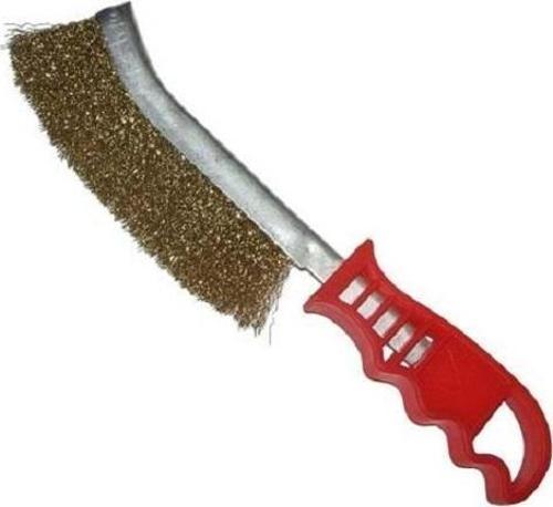 Tel Fırça Plastik Eğri Saplı