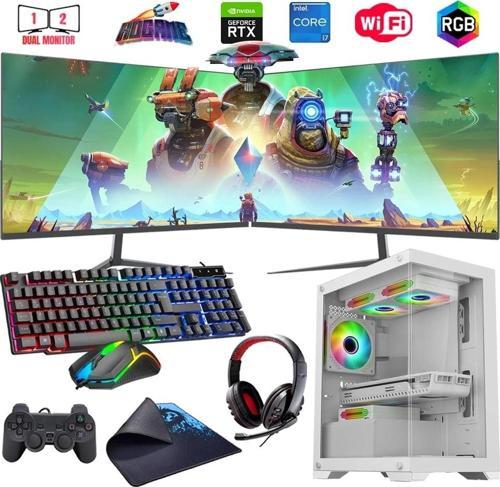 İ7 12700F 16GB DDR4 1TB m2 8GB RTX3050 Çift 24" Monitörlü (Gaming SET)