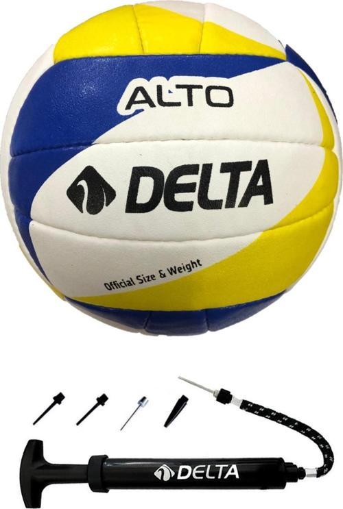 Alto Özel El Dikişli 5 Numara Voleybol Topu + Çok Fonksiyonlu Top Şişirme Pompası Seti