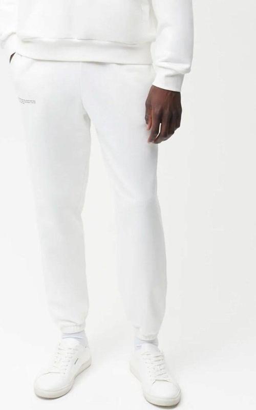 Beli Lastikli Paçası Lastikli Pamuklu Nefes Alan Nature Concept Regular Fit Jogger Beyaz Eşofman Alt
