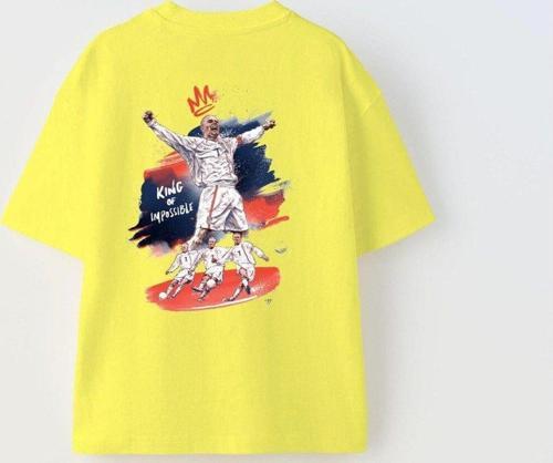 I Can Do All Thıngs Yazılı Futbol Tasarım Baskılı Sarı Çocuk T-Shirt
