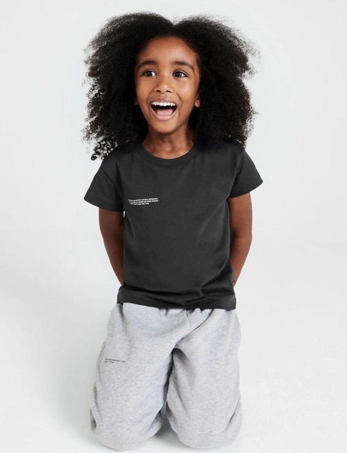 Siyah Çocuk Unisex Nature Concept Baskılı Oversize T-Shirt