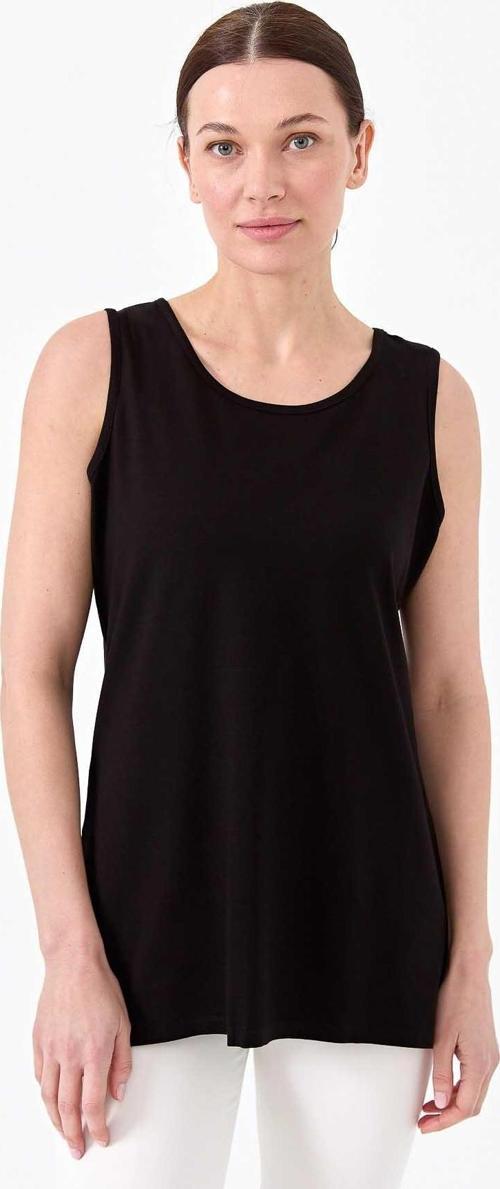 Kadın Askılı Penye T-Shirt 20868 Siyah