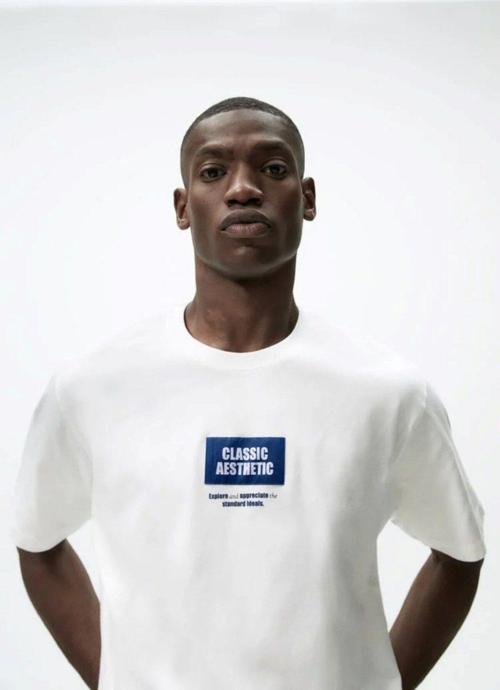 Classıc Aesthetic Yazı Baskılı Oversize Beyaz Erkek T-Shirt