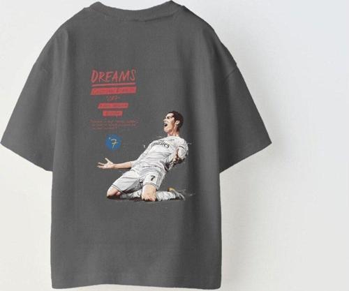 Bring Your Game Yazılı Futbol Tasarım Baskılı Füme Çocuk T-Shirt