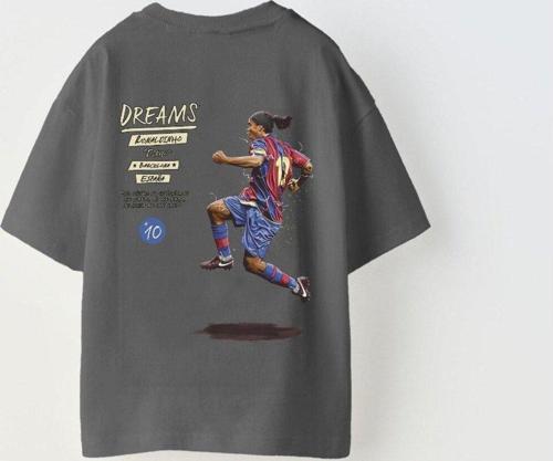 Always On Yazılı Futbol Tasarım Baskılı Füme Çocuk T-Shirt