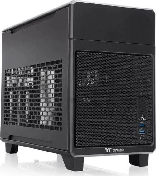 Core V21 SPCC Mikro ATX Mini ITX Cube Oyun Bilgisayarı Kasası TR100 Black