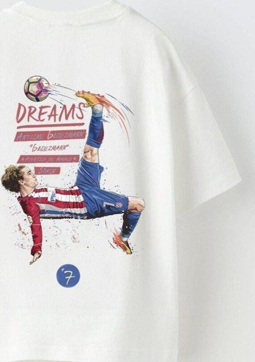 Earned Not Gıven Yazılı Futbol Tasarım Baskılı Beyaz Çocuk T-Shirt