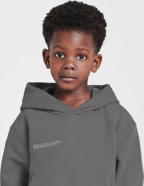 Füme Unisex Çocuk Kapüşonlu Nature Concept Baskılı Oversize Sweatshirt Hoodie