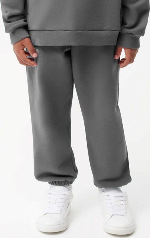 Beli Lastikli  Paçası Lastikli Pamuklu Nature Concept Regular Fit Jogger Füme Çocuk Eşofm