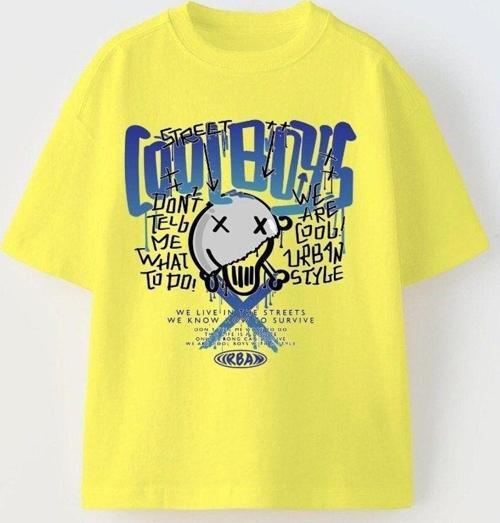 Cool Boys Yazılı Baskılı Sarı Çocuk T-Shirt