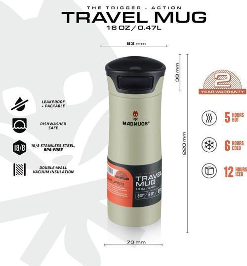 Travel Mug Termos Bardak 0.47 lt Sage Green
