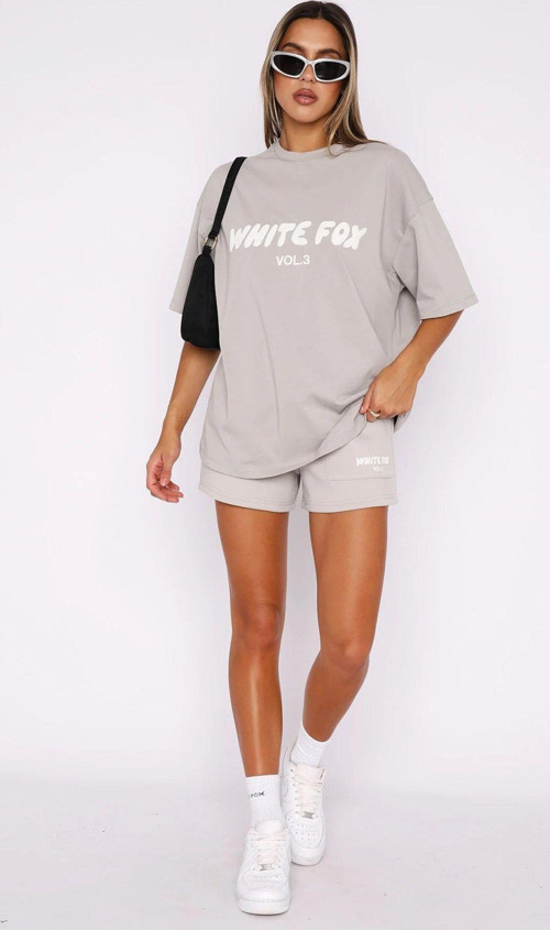 White Fox Kadın Taş Vol 3 Yazılı Offstage Short