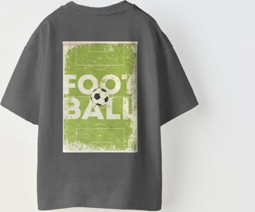 Believe Yazılı Futbol Tasarım Baskılı Füme Çocuk T-Shirt