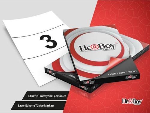 HB-1003 Beyaz Lazer Etiket A4, 210mm x 99mm