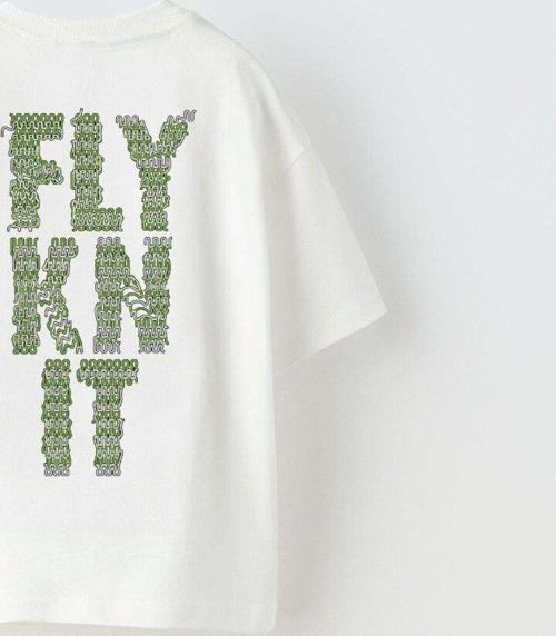 Collective Fly Knıt Yazılı Futbol Tasarım Baskılı Beyaz Çocuk T-Shirt