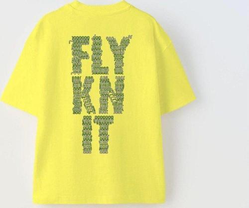 Collective Fly Knıt Yazılı Futbol Tasarım Baskılı Sarı Çocuk T-Shirt
