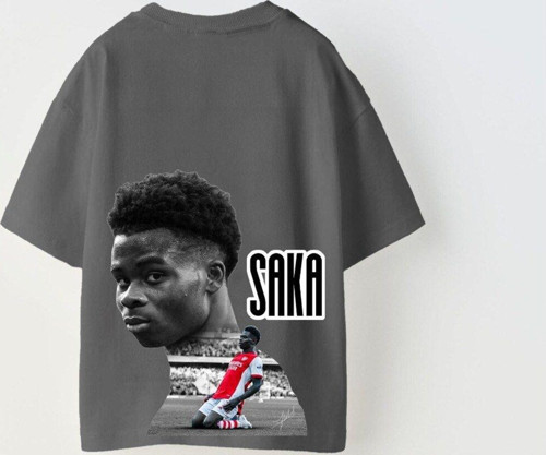 Euro 2024'Ün Genç Yıldızları Saka Baskılı Füme Çocuk T-Shirt