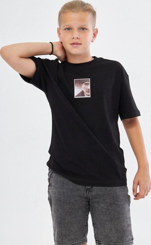 Atatürk Tasarım Baskılı Siyah Çocuk T-Shirt